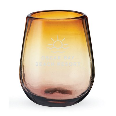 Twine Living® El Ocaso Stemless Recycled Wine Glass, set of 2
