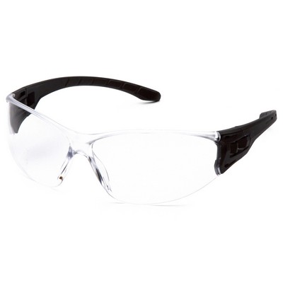 Trulock Safety Glasses, Black Frame with Clear Lens