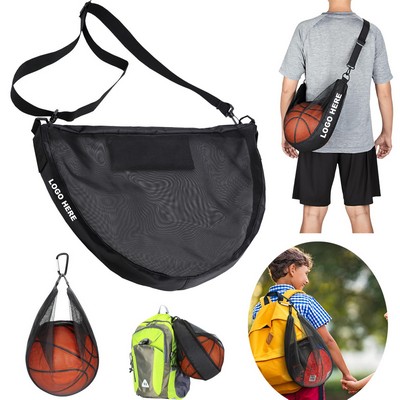 Multi-Sport Ball Carrier Equipment Storage Mesh Bag for Carring Basketball Soccer