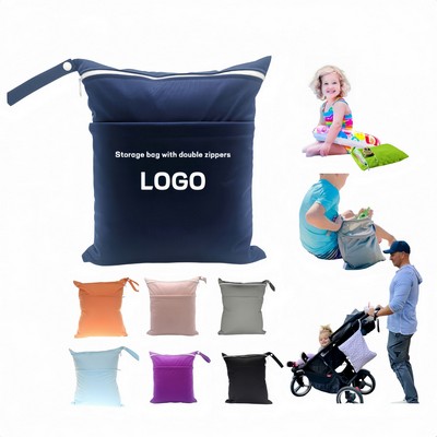 Storage Bag With Double Zippers, TPU Waterproof And Breathable