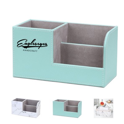 PU Leather Desk Organizer