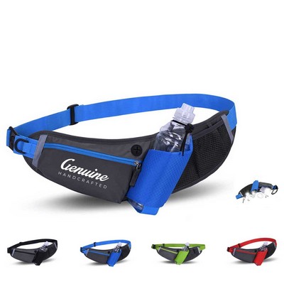 Reflective Running Fanny Pack with Bottle Holder