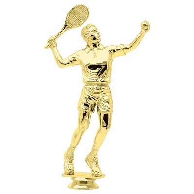 9 1/2" Gold Plastic Male Tennis Player Trophy Figure