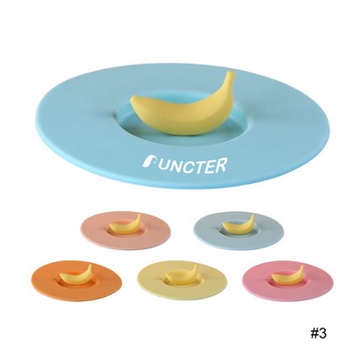 Banana Silicone Drink Cup Lid Cover 5.5"