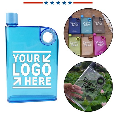 Flat water bottle with loop 14oz