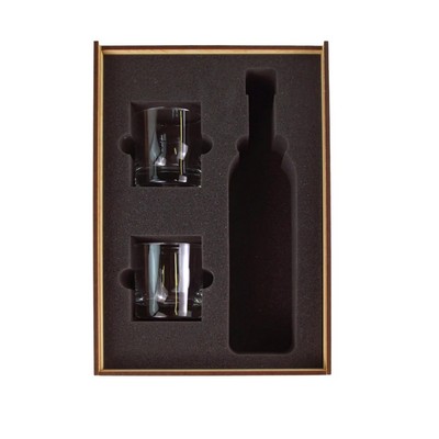 Walnut Slide Top Liquor Gift Set
