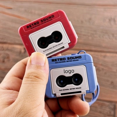 Miniature Retro Tape Recorder Keychain