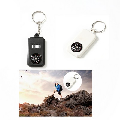 Plastic Square Keychain Compass