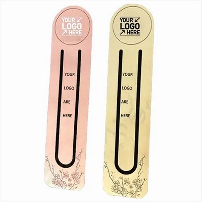 Custom Engraved Brass Paper Clip Bookmark