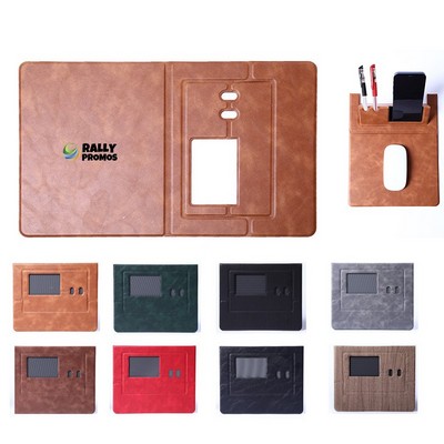 Leather Multifunctional Mouse Pad With Phone Holder