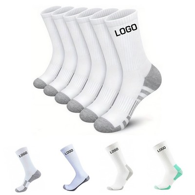 Thick Cushion Athletic Mid-Crew Socks