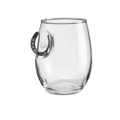Horseshoe Embedded Wine Glass