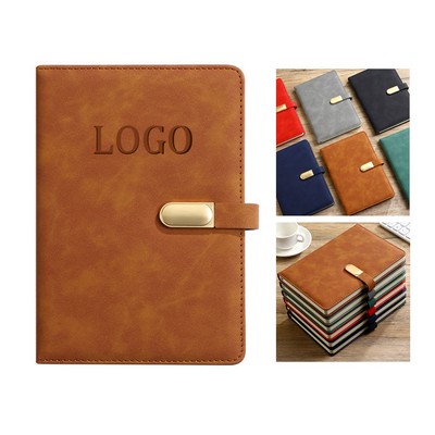A5 Pu Cover Notebook With Metal Buckle