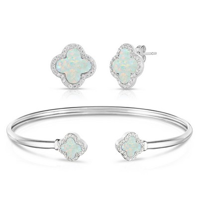 Jilco Inc Opal Bracelet And Earring Set