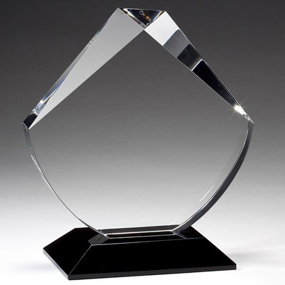 Crystal Dual Spotlight Award with Black Crystal Base, 6-1/2"x 7"H