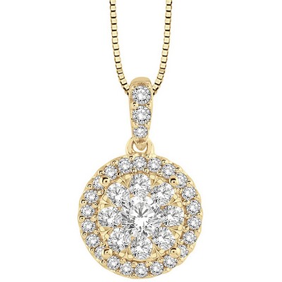 Jilco Inc Diamond Cluster Necklace