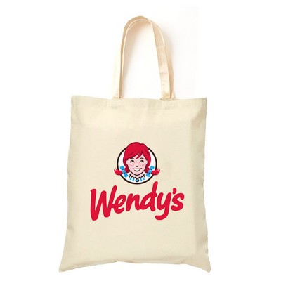 8 Oz. Full Color Cotton Canvas Tote Bag with Long Handle