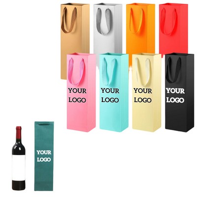 Premium Single Wine Bottle Tote Bag With Handles