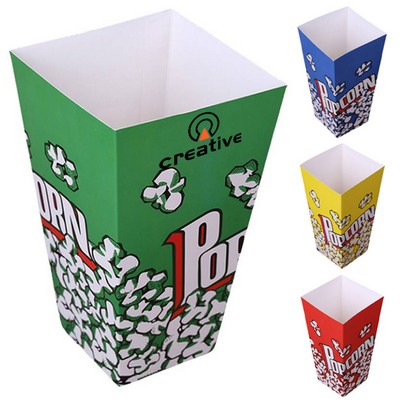 Square Disposable Food Folding Popcorn Paper Box