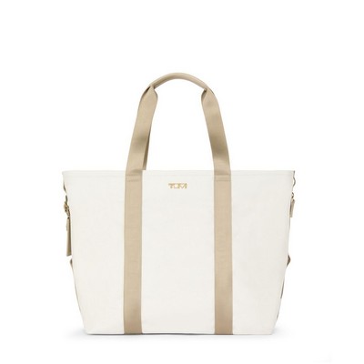 Tumi Alpha Bravo Essential Medium East West Tote Bag - Off White/Tan