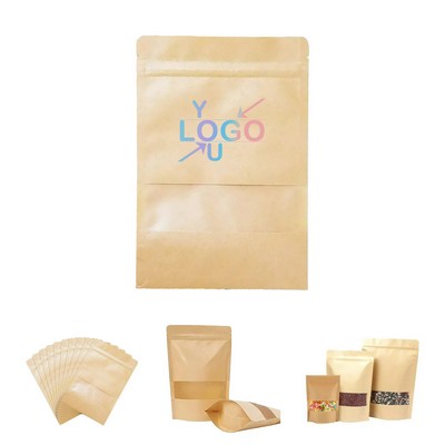 Kraft Zipper Bag with Clear Window