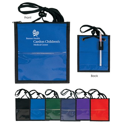 Benton Dual Zipper Pocket Badge Holder