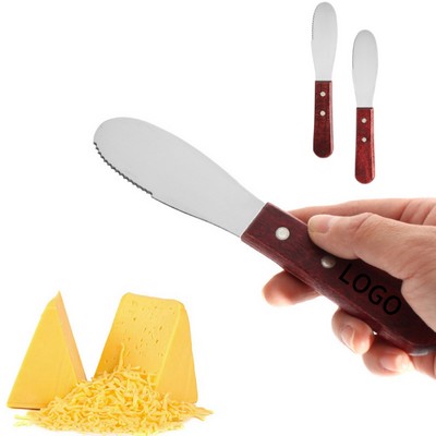 Stainless Steel Cheese Knife with Wooden Handle