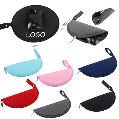 Portable Zipper Travel Organizer Mouse Pad