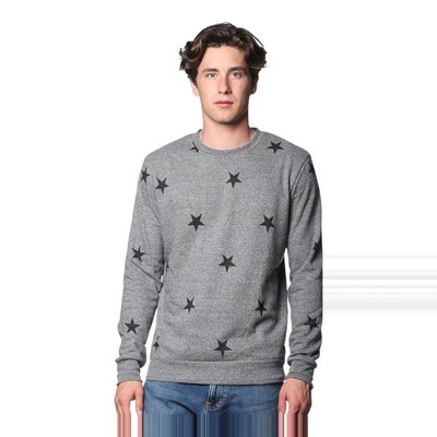 Royal Apparel Unisex Triblend Star Print Sweatshirt