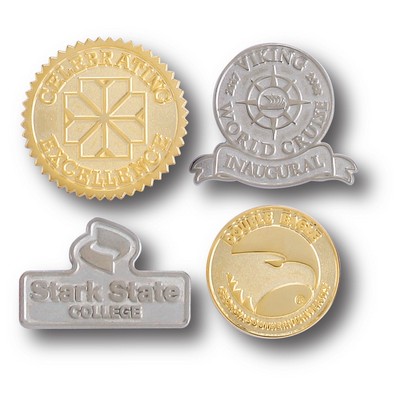 1 7/8" (1.875") Die Struck Sandblast Lapel Pin