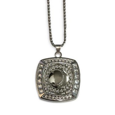 1.25" Champ Pendant Necklace And (Baseball
