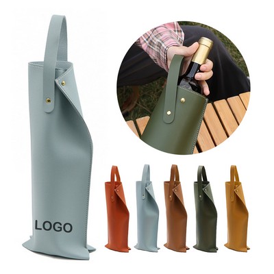 Leather Wine Tote