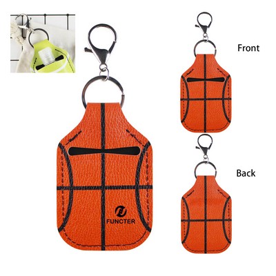 Portable Basketball Design Hand Sanitizer Keychains