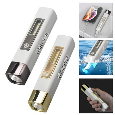 Portable Strong Light Flashlight With Power Bank