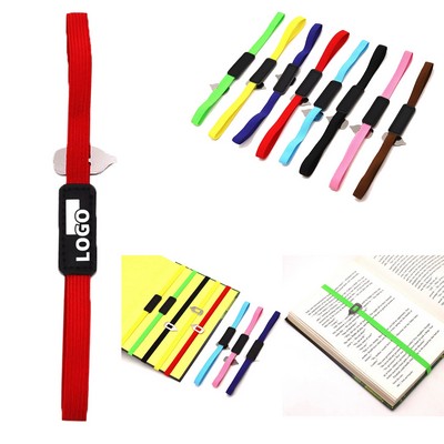 Elastic Bookmark Guide with PU Leather & Metal Pointer