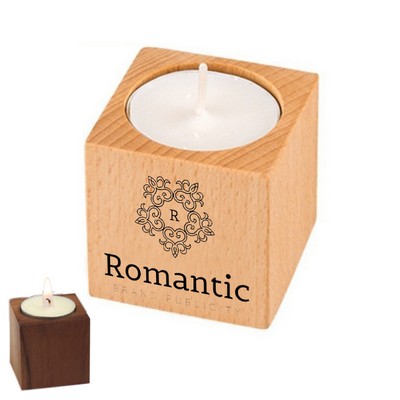 Wood Cube Candle