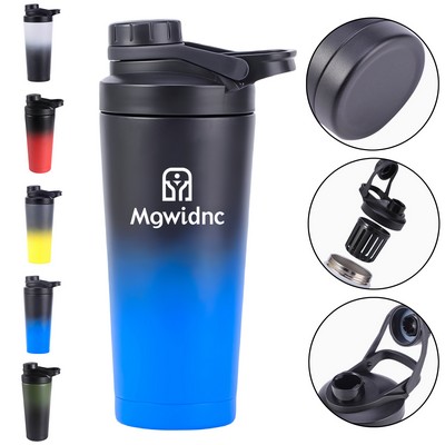 700ml Stainless Steel Double Wall Vacuum Insulated Tumbler 25oz Flip Lid Protein Shaker Cup