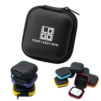 EVA Square Earbuds Carrying Case