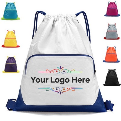 Two-Tone Drawstring Bag