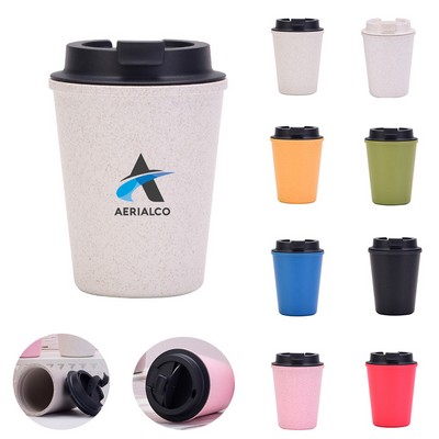 12oz Wheat Straw Travel Coffee Mugs
