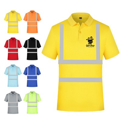 High Visibility Class 2 Reflective Safety Polo T-Shirt