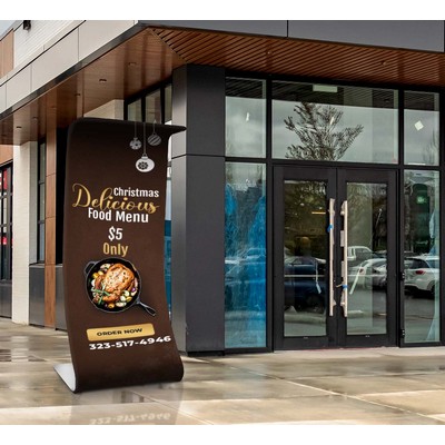 Fabric Display Stand Snake D Package, Double Sided (36.2" x 131.9")