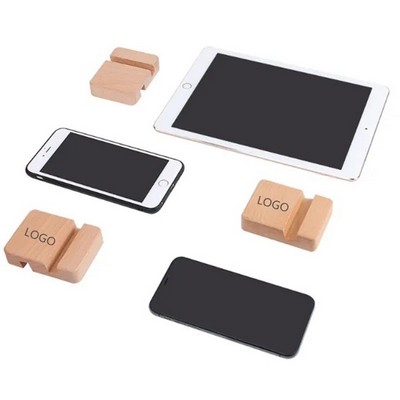 Natural Wooden Desktop Mobile Phone and Tablet Holder
