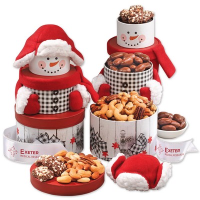 Joyous Snowman Tower