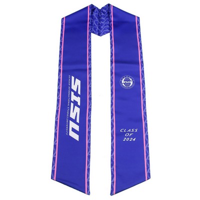 72" L Custom Unisex Adult Graduation Honor Stole Classic End