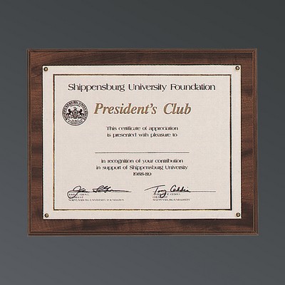 10-1/2" x 13" American Walnut Finish Photo/Certificate Holder with Protective Acrylic Cover