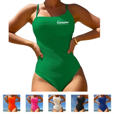 Adjustable Strap One Piece Swimsuit