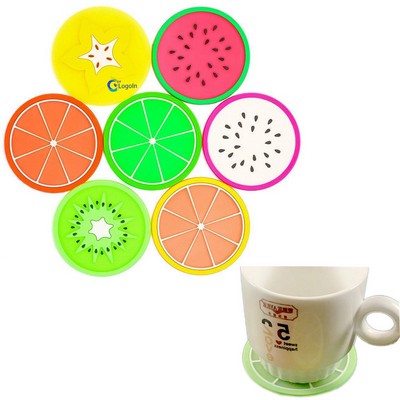Fruit Non Slip Silicone Heat Insulation Coaster Cup Mat