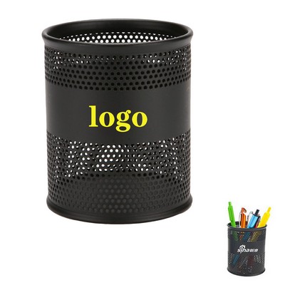 Metal Mesh Pencil Holder - Black
