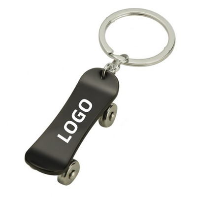 Mini Zinc Alloy Scooter Skateboard Shape Keychain